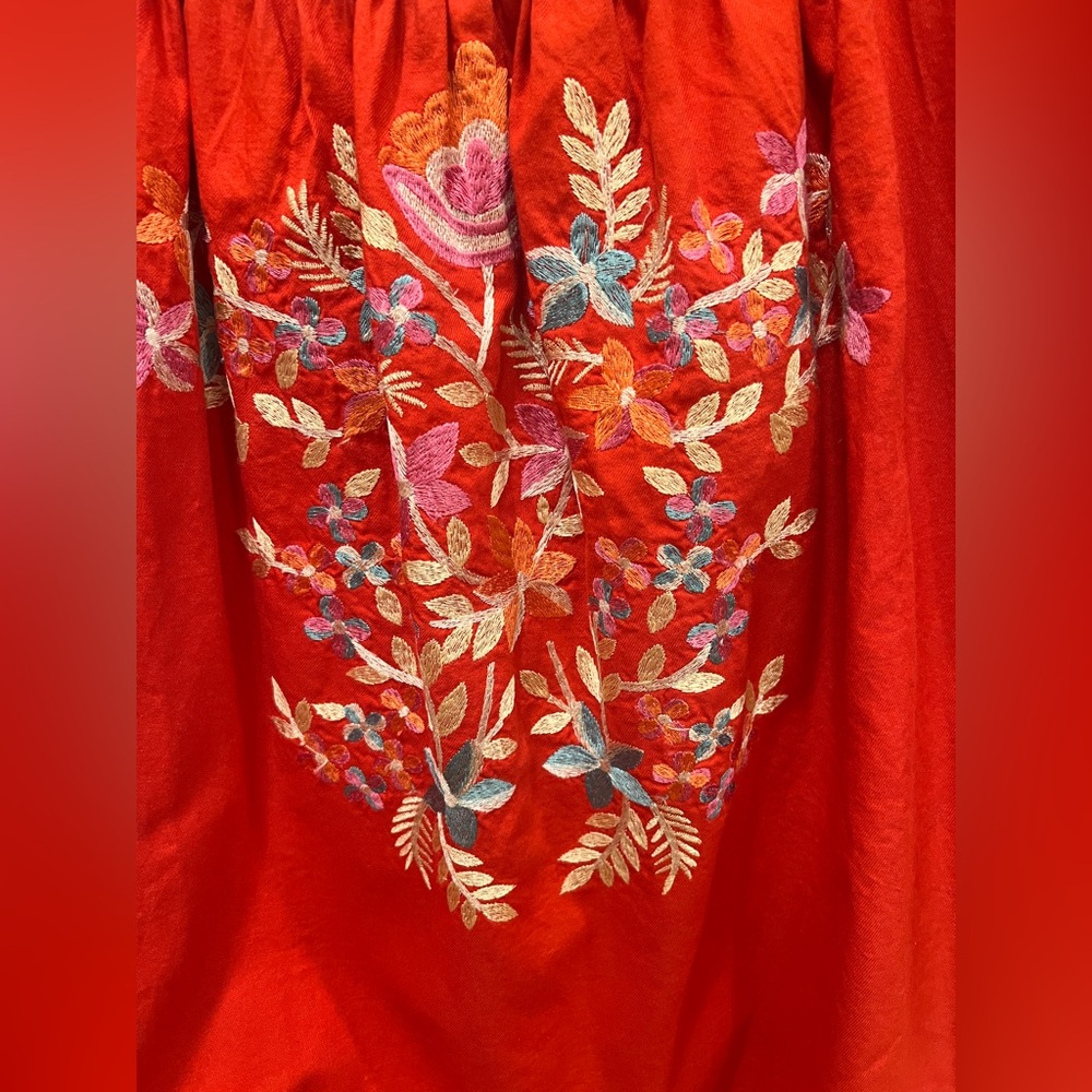 FREE PEOPLE 100% COTTON EMBROIDERED DRESS/TUNIC TOP, SIZE XS. - Picture 3 of 10
